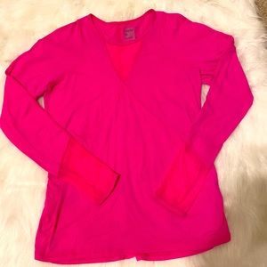 Lucky in Love Long Sleeve Tennis Shirt! Hot Pink!Worn Once! Size M
